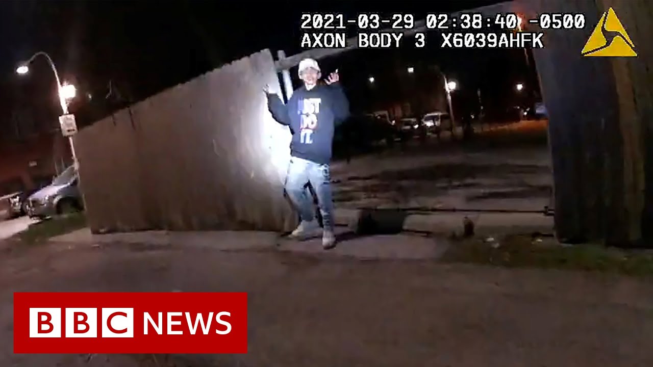 Chicago police release video of officer shooting Adam Toledo - BBC News
