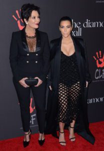 Kris Jenner (left) and Kim Kardashian (right) Attending the First Annual Diamond Ball in Beverly Hills, California