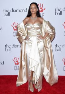 Rihanna on the Red Carpet at the Second Annual Diamond Ball in a Dior Haute Couture Gown in Santa Monica California -- Getty Images