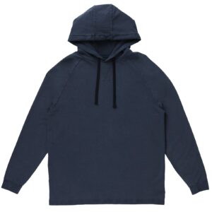 Photo of Terry Lightweight Hoodie from Tomorrows Laundry in Washed Navy 