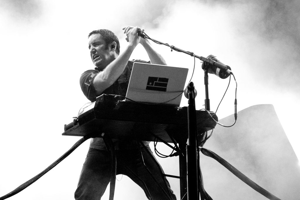 Trent Reznor of Nine Inch Nails performing