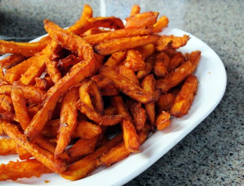 plate of sweet potato fries