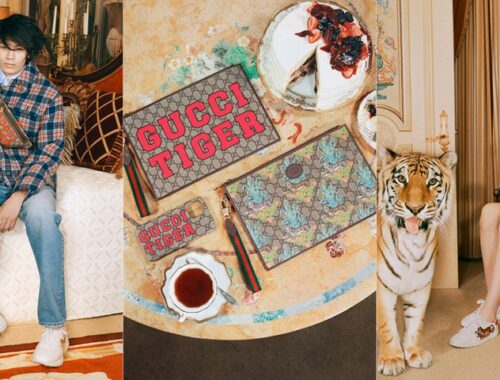 Image showing models of the Gucci Tiger collection
