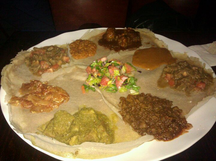 a plate of food from Massawa
