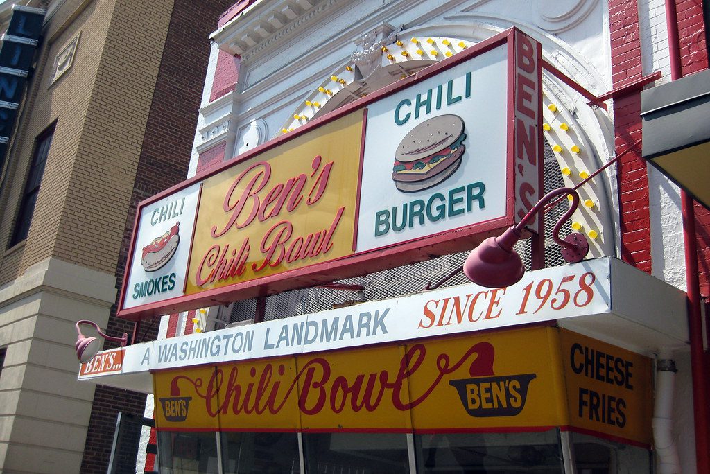 photo of Ben's Chili Bowl restaurant front.