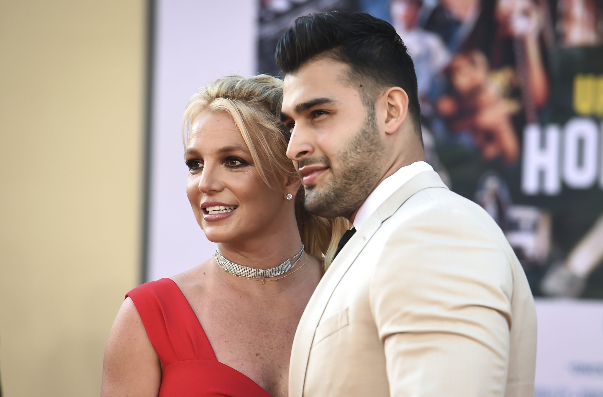 Britney Spears and Sam Asghari on Red Carpet